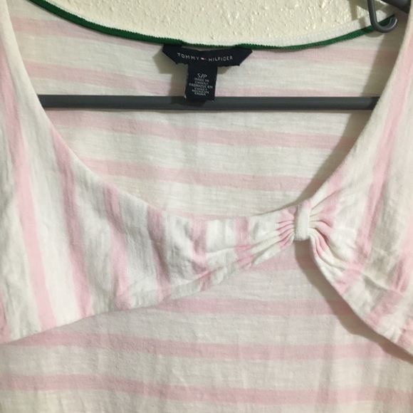 Tommy Hilfiger pink and white woman’s tank top, size s/p - Picture 2 of 4